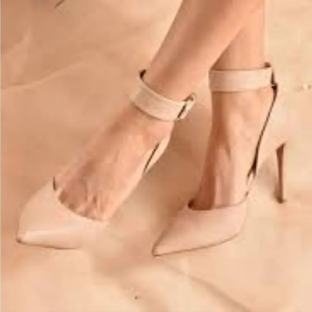 BRAND NEW FOREVER ANKLE STRAP BUCKLE SLIP ON POINTED TOE STILETTOS PUMP SHOE